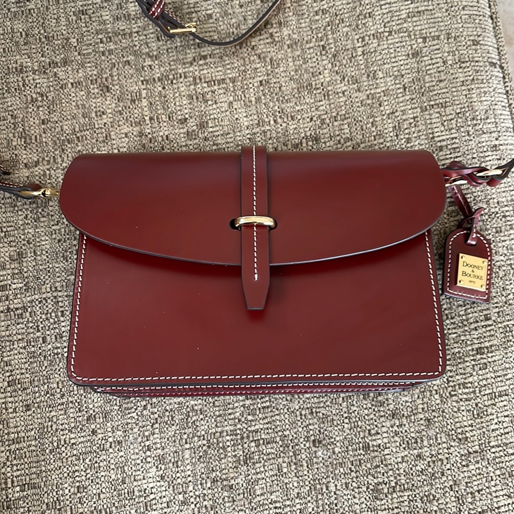 Dooney and Bourke Smooth Leather Flap Crossbody